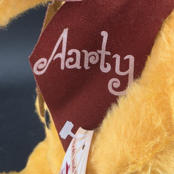 1979 Animal Fair Aarty Ardvark 15" Plush Yellow Red Vest W/Tags Vintage #1 - Picture 7 of 16